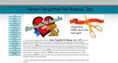 Desktop Screenshot of neverforgottenpetrescue.com